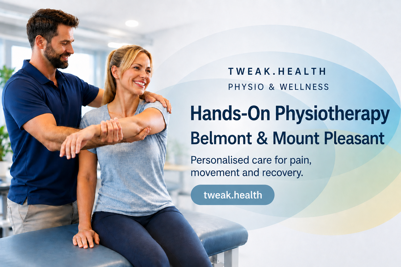 Hands-on physiotherapy at Tweak Health Belmont